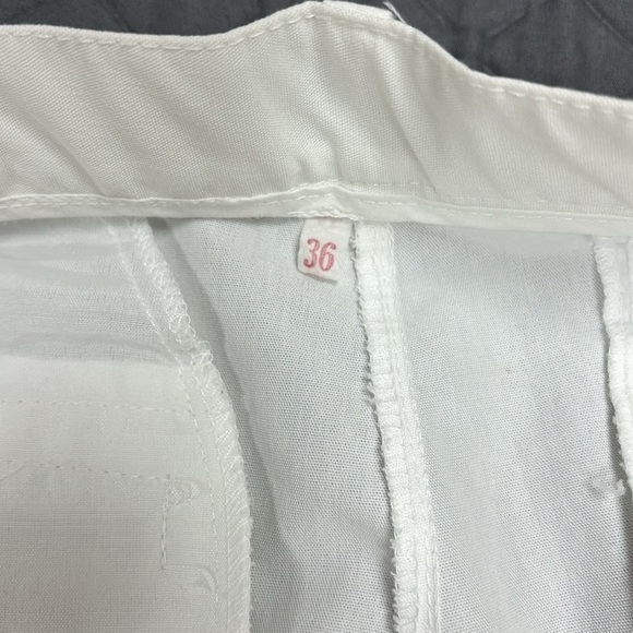 White men's nursing or doctor's trousers with clips, pockets size 36 - Picture 5 of 6